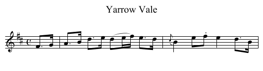 Yarrow Vale - staff notation