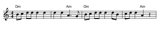 Yaylalar - staff notation
