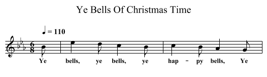 Ye Bells Of Christmas Time - staff notation
