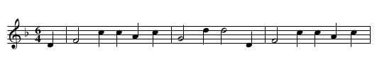 Ye Deal gae with hir his Tayle flies up - staff notation