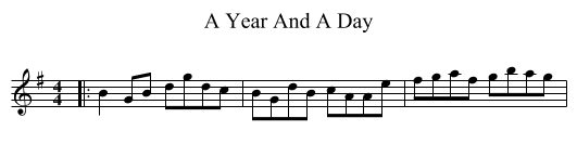 Year And A Day, A  - staff notation