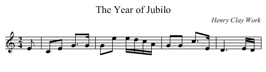 Year of Jubilo, The - staff notation