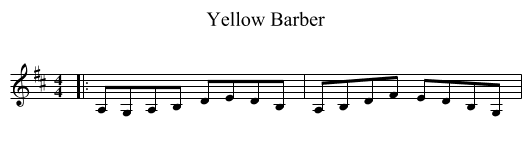 Yellow Barber - staff notation