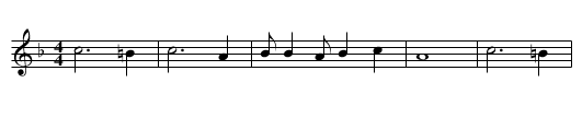 Yellow Bird - staff notation