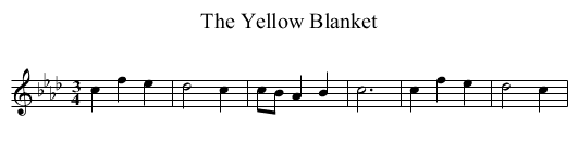 Yellow Blanket, The - staff notation
