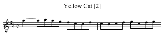 Yellow Cat [2] - staff notation