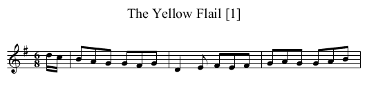 Yellow Flail [1], The - staff notation