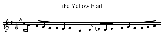 Yellow Flail, the  - staff notation