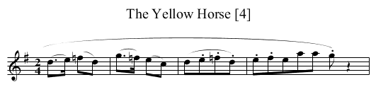 Yellow Horse [4], The - staff notation