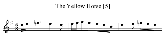 Yellow Horse [5], The - staff notation