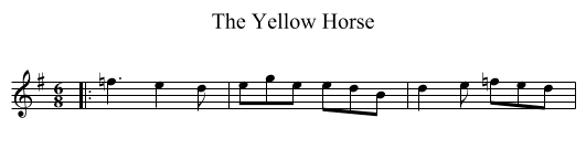 Yellow Horse, The  - staff notation