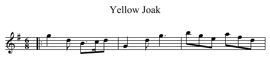 Yellow Joak - staff notation