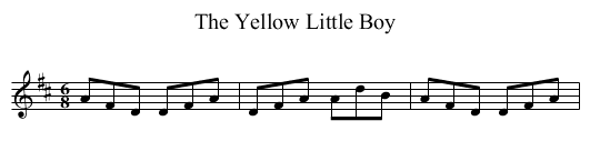 Yellow Little Boy, The - staff notation