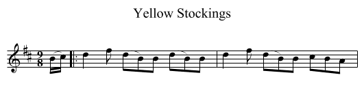Yellow Stockings - staff notation