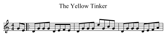 Yellow Tinker, The  - staff notation