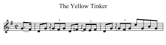 Yellow Tinker, The - staff notation