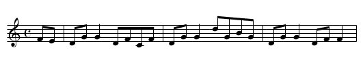 Yellow Tinker - staff notation