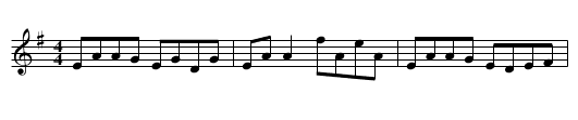 Yellow Tinker - staff notation