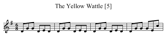 Yellow Wattle [5], The - staff notation