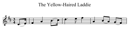 Yellow-Haired Laddie, The - staff notation