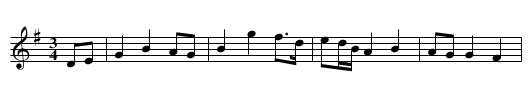 Yemon o Knock - staff notation