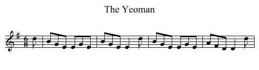 Yeoman, The - staff notation