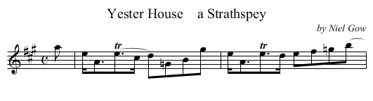 Yester House    a Strathspey - staff notation