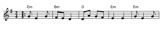Yibane hamikdash [Em] - staff notation