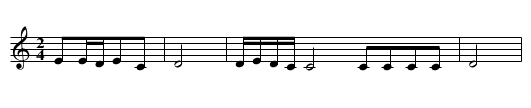Yidui xiaoyiangq?e - staff notation