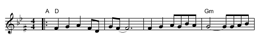 Yikhes   [D] - staff notation