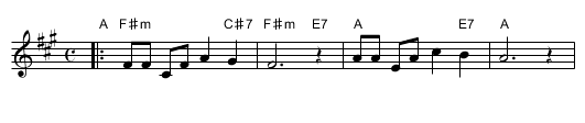 Yismechu hashamayim [F#m] - staff notation