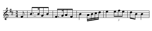 ymdaith bach - staff notation