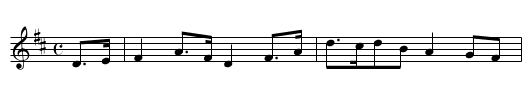 Ymdaith Dolgellau - staff notation