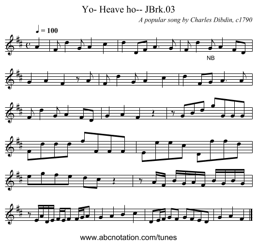 Yo- Heave ho-- JBrk.03 - staff notation