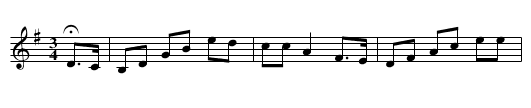 Yodel tune - staff notation