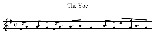 Yoe, The - staff notation