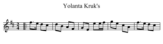 Yolanta Kruk's - staff notation