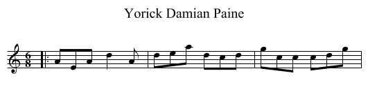 Yorick Damian Paine - staff notation