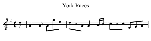 York Races - staff notation