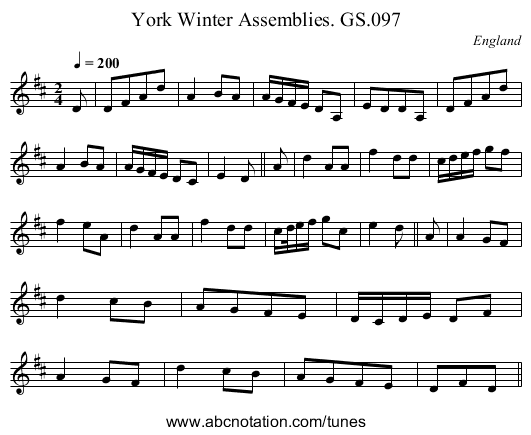 York Winter Assemblies. GS.097 - staff notation