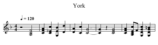 York - staff notation