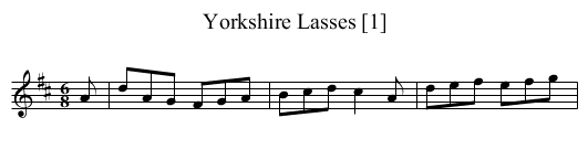 Yorkshire Lasses [1] - staff notation