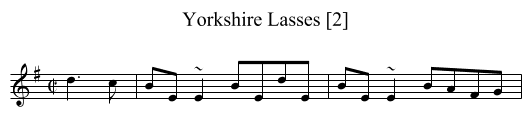 Yorkshire Lasses [2] - staff notation