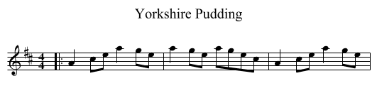 Yorkshire Pudding - staff notation