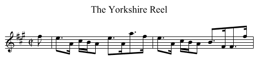 Yorkshire Reel, The - staff notation