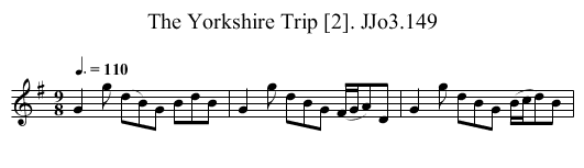 Yorkshire Trip [2]. JJo3.149, The - staff notation