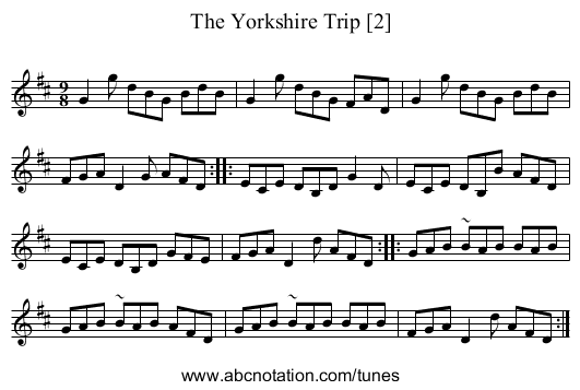 Yorkshire Trip [2], The - staff notation