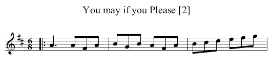 You may if you Please [2] - staff notation