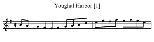 Youghal Harbor [1] - staff notation
