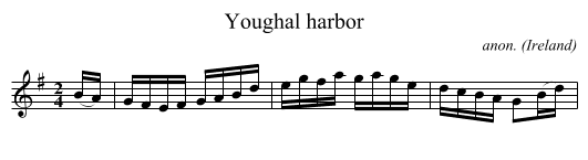 Youghal harbor - staff notation